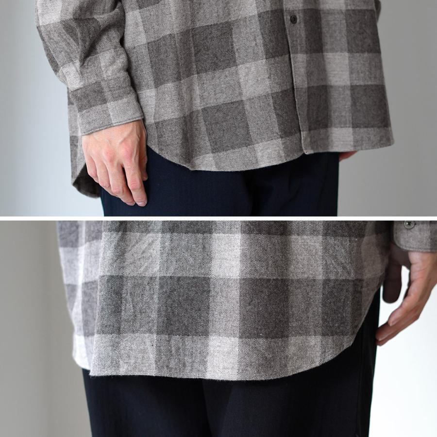 FUJITO（フジト） コットン ヤク ブロックチェック ビッグサイズシャツ / メンズ レギュラーカラー 柄シャツ オーバーサイズ | FUJITO | 11