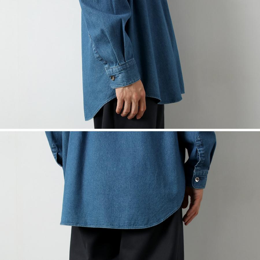 FUJITO（フジト） 8ozデニム ビッグサイズシャツ / レギュラーカラー オーバーシルエット 綿 コットン 日本製 B/S Shirt | FUJITO | 11