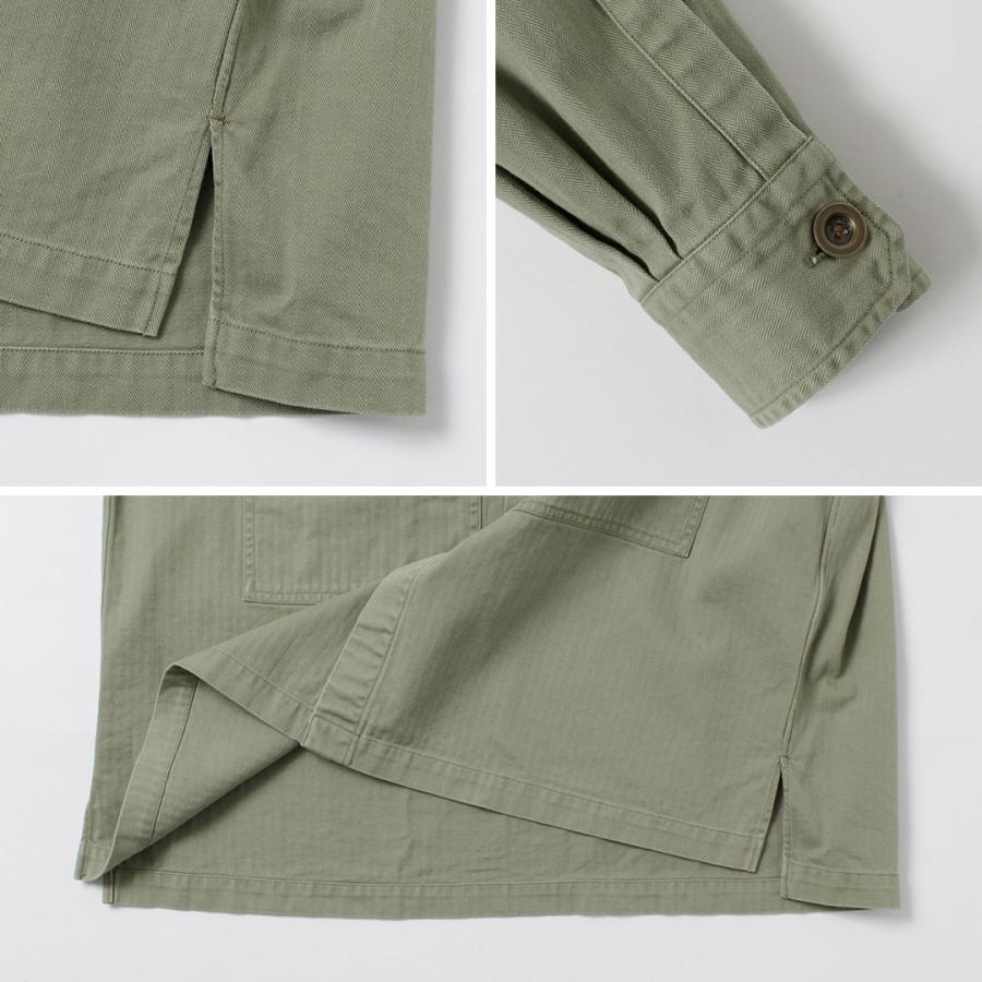 FUJITO（フジト） ヘリンボーンツイル アーミーシャツ / メンズ シャツ 長袖 ミリタリーシャツ 日本製 コットン シャツジャケット ARMY Shirt | FUJITO | 16