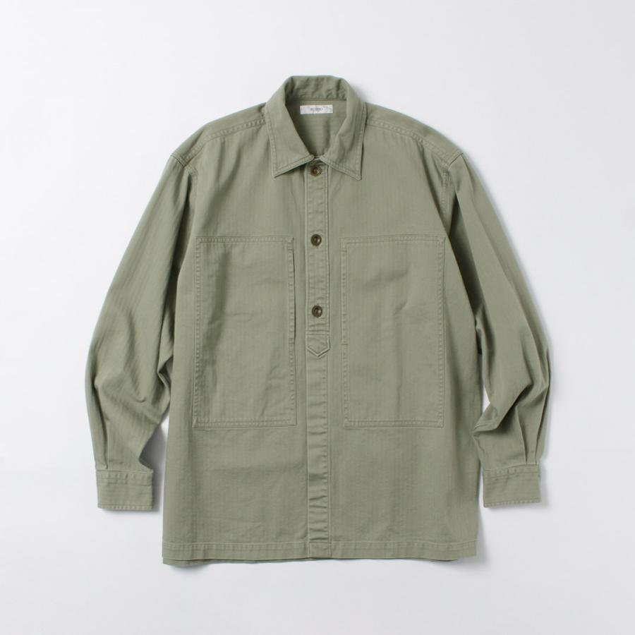 FUJITO（フジト） ヘリンボーンツイル アーミーシャツ / メンズ シャツ 長袖 ミリタリーシャツ 日本製 コットン シャツジャケット ARMY Shirt | FUJITO | 04