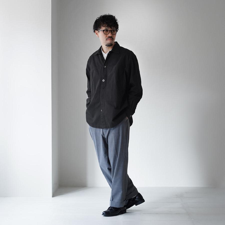 FUJITO（フジト） ヘリンボーンツイル アーミーシャツ / メンズ シャツ