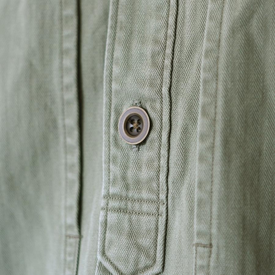 FUJITO（フジト） ヘリンボーンツイル アーミーシャツ / メンズ シャツ 長袖 ミリタリーシャツ 日本製 コットン シャツジャケット ARMY Shirt | FUJITO | 11