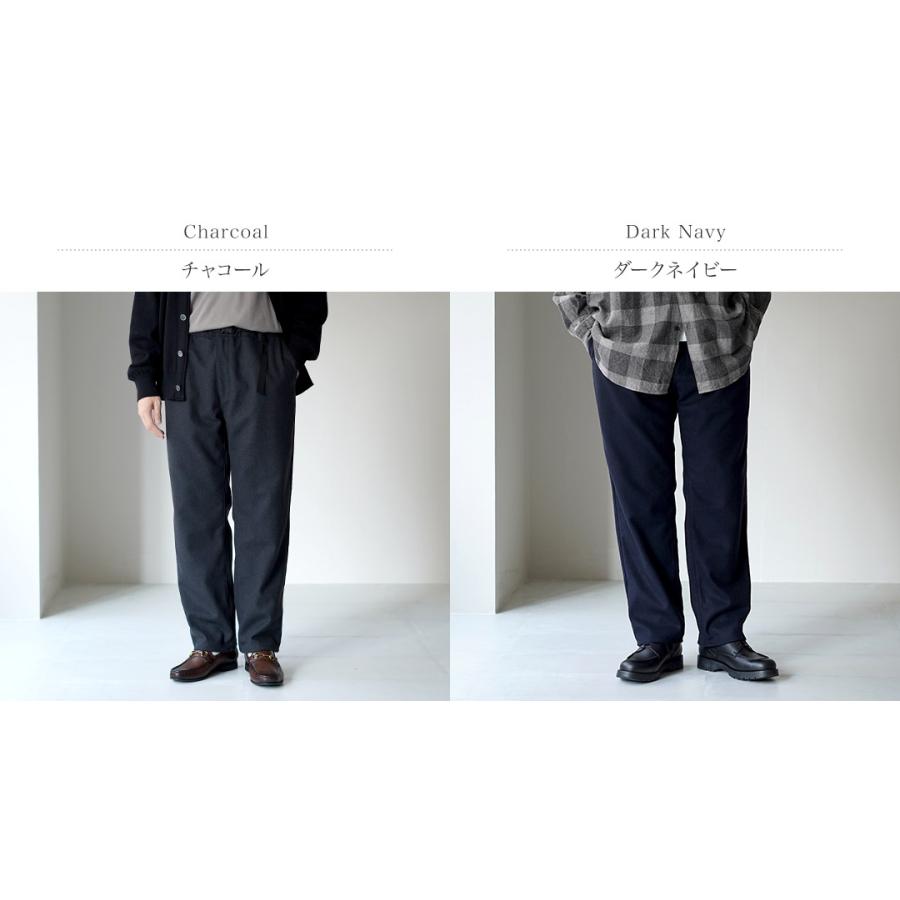FUJITO（フジト） リサイクルウールツイル ナウン ベルトレスパンツ / メンズ ボトムス イージーパンツ ウエストゴム 総ゴム | FUJITO | 03