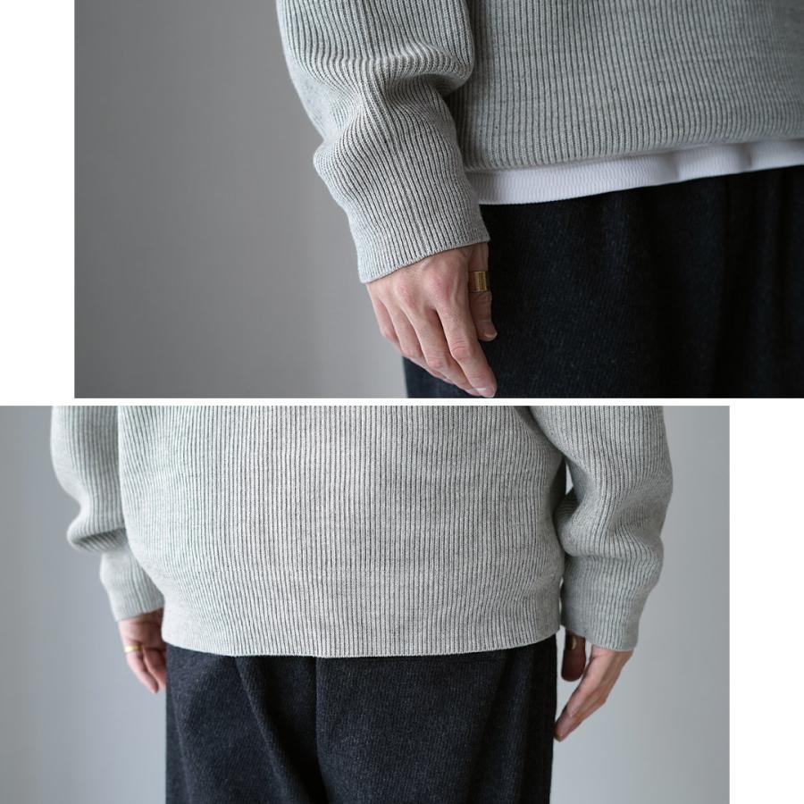 UNDYED（アンダイド） あぜ編み ハーフジップニット オーガニックコットン / メンズ 長袖 ハイネック | UNDYED | 13