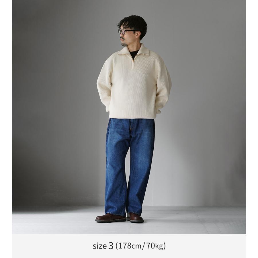 UNDYED（アンダイド） あぜ編み ハーフジップニット オーガニックコットン / メンズ 長袖 ハイネック | UNDYED | 06