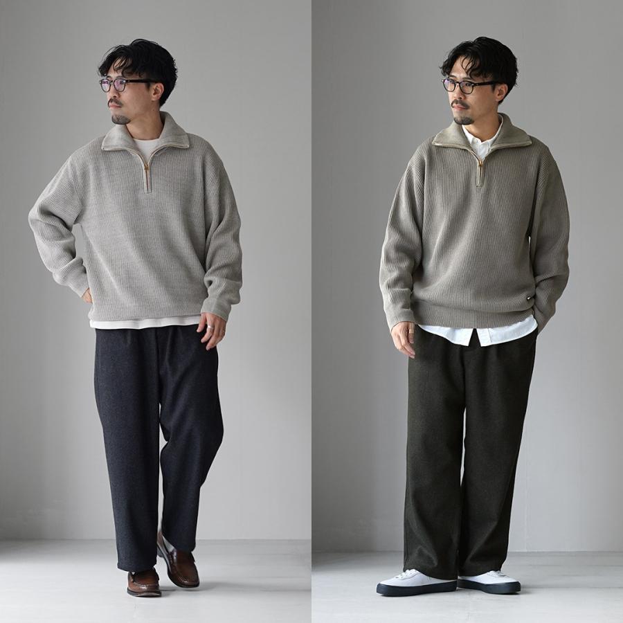 UNDYED（アンダイド） あぜ編み ハーフジップニット オーガニックコットン / メンズ 長袖 ハイネック | UNDYED | 07