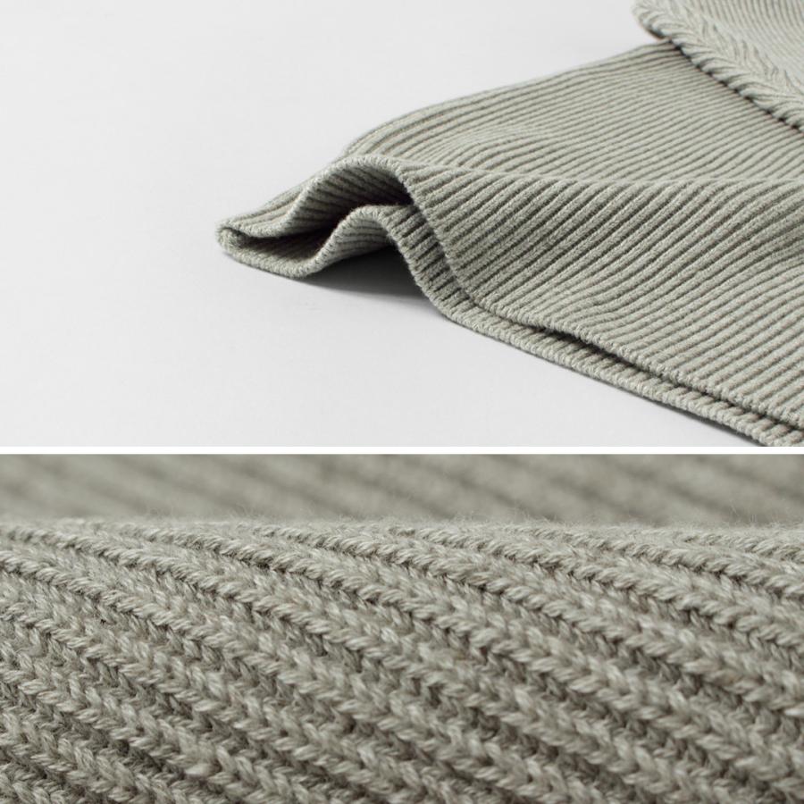 UNDYED（アンダイド） あぜ編み ハーフジップニット オーガニックコットン / メンズ 長袖 ハイネック | UNDYED | 08