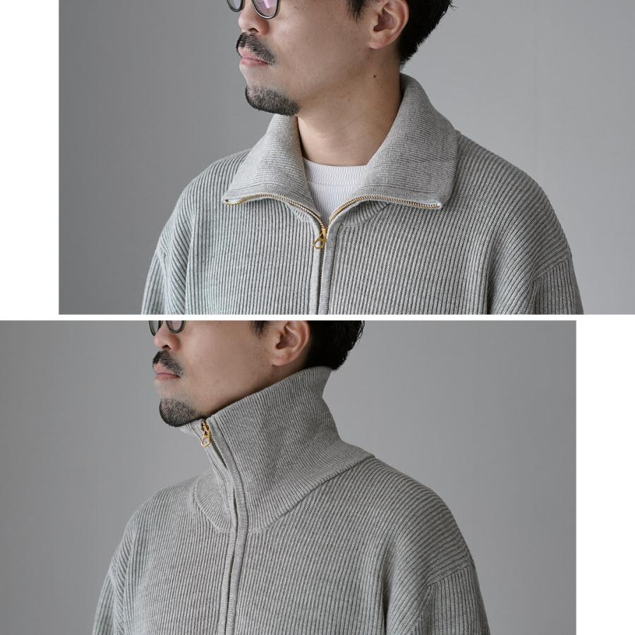UNDYED（アンダイド） あぜ編み ハーフジップニット オーガニックコットン / メンズ 長袖 ハイネック | UNDYED | 10