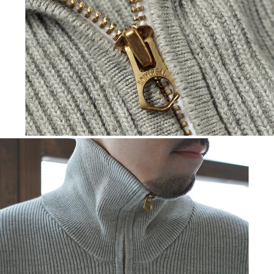 UNDYED（アンダイド） あぜ編み ハーフジップニット オーガニックコットン / メンズ 長袖 ハイネック | UNDYED | 12