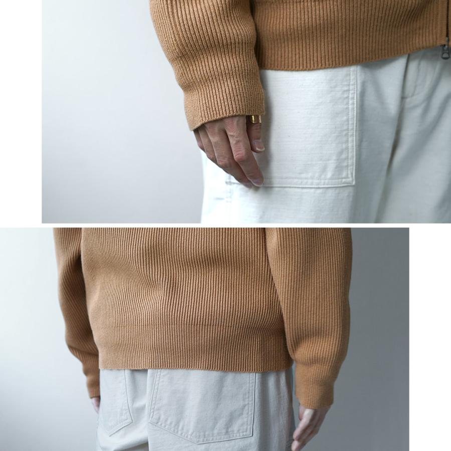UNDYED（アンダイド） あぜ編み ドライバーズニット オーガニックコットン / メンズ 長袖 ハイネック | UNDYED | 14
