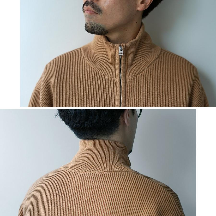 UNDYED（アンダイド） あぜ編み ドライバーズニット オーガニックコットン / メンズ 長袖 ハイネック | UNDYED | 10