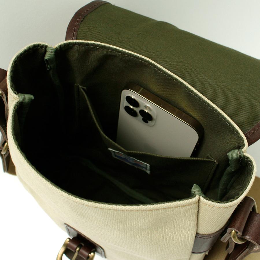 GRIPS × ROCOCO（グリップス × ロココ） 別注 パラフィン サッチェルバッグ S / 帆布 本革 ショルダーバッグ 撥水 | grips | 14