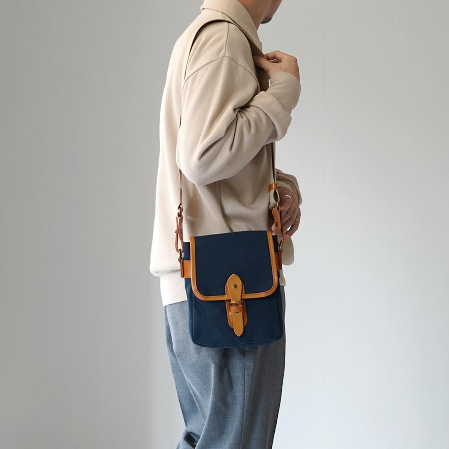 GRIPS × ROCOCO（グリップス × ロココ） 別注 パラフィン サッチェルバッグ S / 帆布 本革 ショルダーバッグ 撥水 | grips | 16