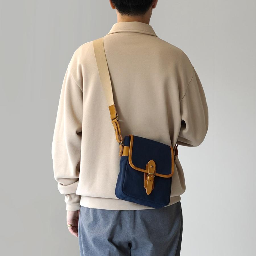 GRIPS × ROCOCO（グリップス × ロココ） 別注 パラフィン サッチェルバッグ S / 帆布 本革 ショルダーバッグ 撥水 | grips | 05