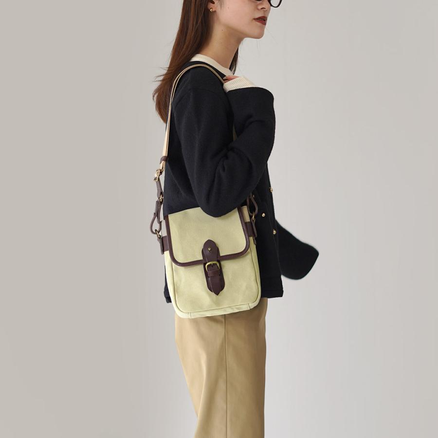 GRIPS × ROCOCO（グリップス × ロココ） 別注 パラフィン サッチェルバッグ S / 帆布 本革 ショルダーバッグ 撥水 | grips | 06