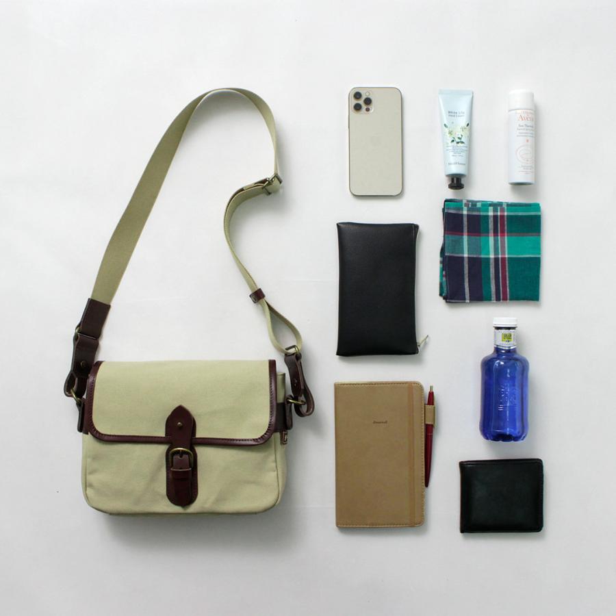 GRIPS × ROCOCO（グリップス × ロココ） 別注 パラフィン サッチェルバッグ M / 帆布 本革 ショルダーバッグ 撥水 | grips | 13