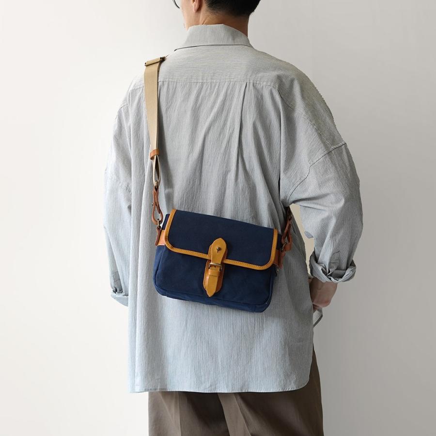 GRIPS × ROCOCO（グリップス × ロココ） 別注 パラフィン サッチェルバッグ M / 帆布 本革 ショルダーバッグ 撥水 | grips | 16