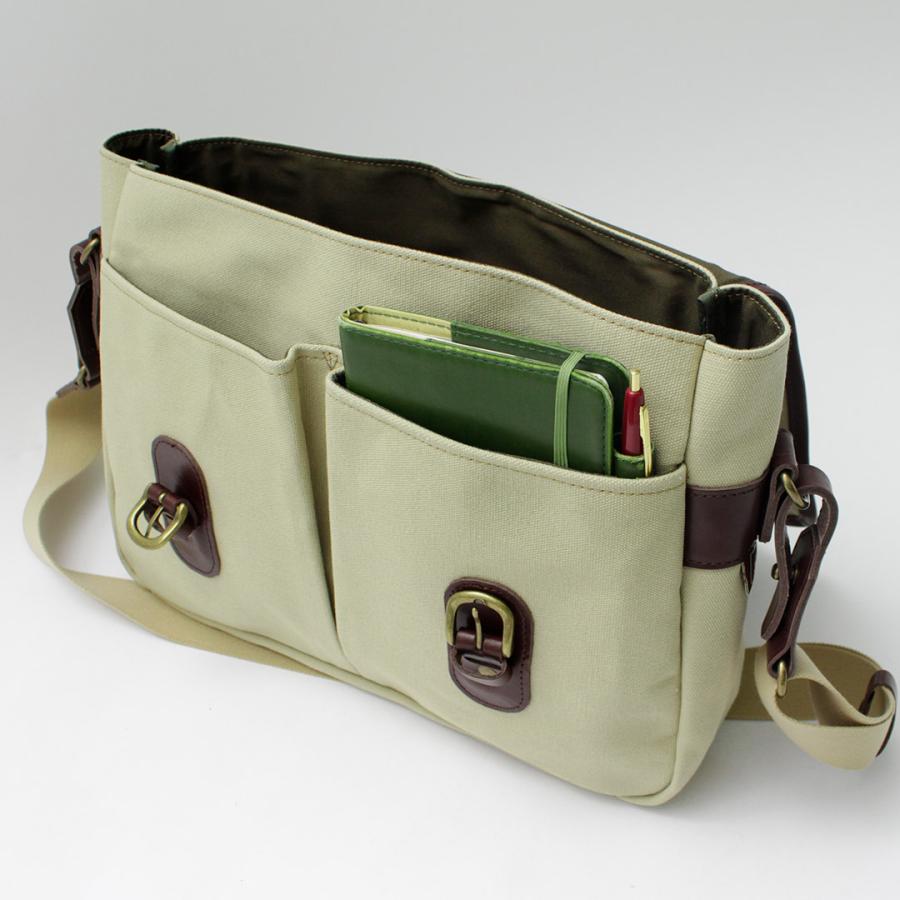 GRIPS × ROCOCO（グリップス × ロココ） 別注 パラフィン サッチェルバッグ L / 帆布 本革 ショルダーバッグ A4サイズ 撥水 | grips | 15