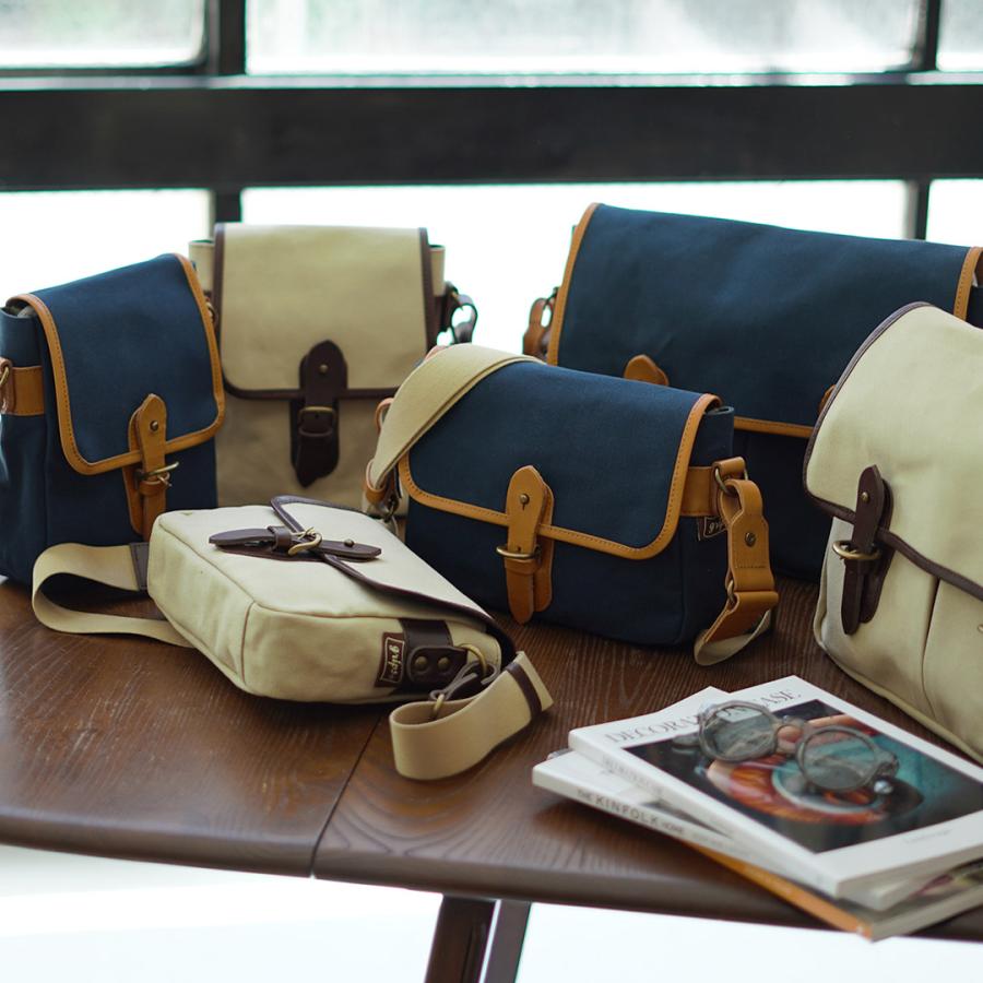 GRIPS × ROCOCO（グリップス × ロココ） 別注 パラフィン サッチェルバッグ L / 帆布 本革 ショルダーバッグ A4サイズ 撥水 | grips | 07