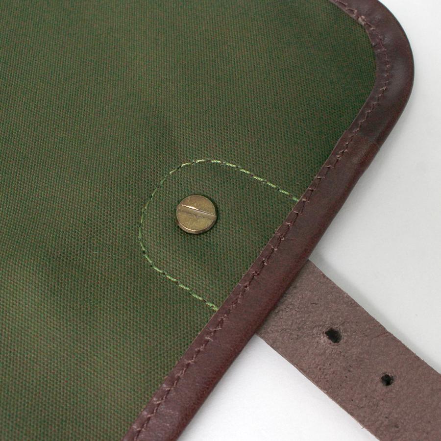 GRIPS × ROCOCO（グリップス × ロココ） 別注 パラフィン サッチェルバッグ L / 帆布 本革 ショルダーバッグ A4サイズ 撥水 | grips | 11