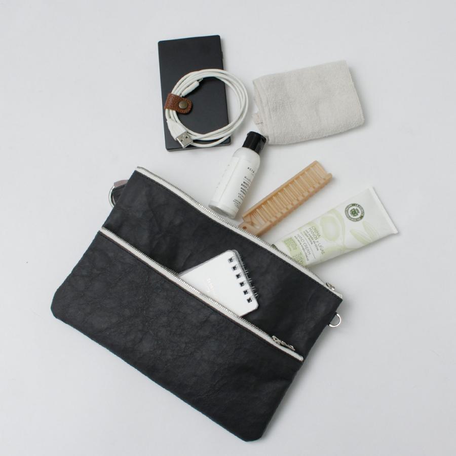 SENTI（センティ） ダイニーマレザー ダブルジップ ポーチ LL / メンズ バッグ 本革 Dyneema(R) Leather W ZIP POUCH LL | SENTI | 10