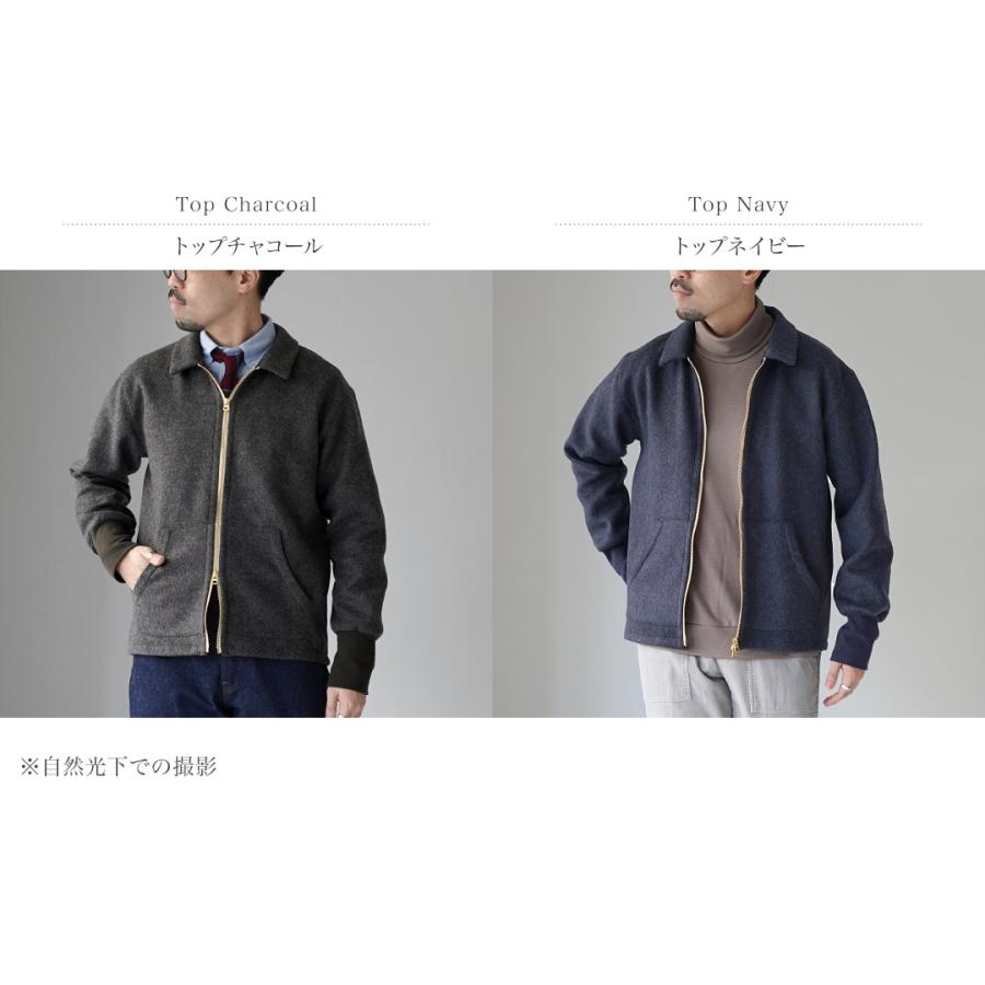 RE MADE IN TOKYO JAPAN（アールイーメイドイントウキョウジャパン） ウールメルトン ジップブルゾン / メンズ ジャケット | Re made in tokyo japan | 03