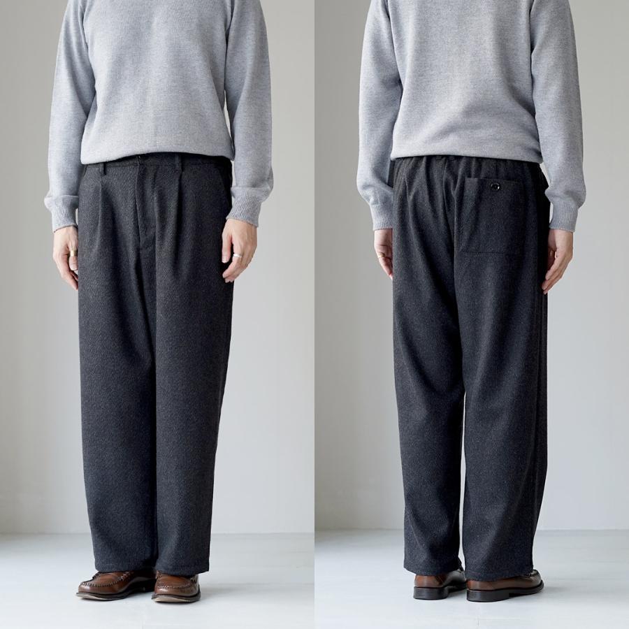 RE MADE IN TOKYO JAPAN（アールイー） ウールカシミア カルゼ ワイドパンツ / メンズ ボトムス ウエストゴム | Re made in tokyo japan | 13