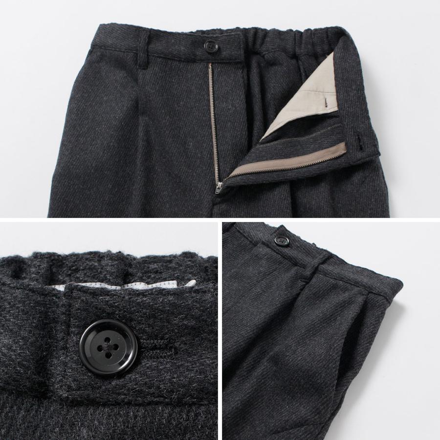 RE MADE IN TOKYO JAPAN（アールイー） ウールカシミア カルゼ ワイドパンツ / メンズ ボトムス ウエストゴム | Re made in tokyo japan | 16