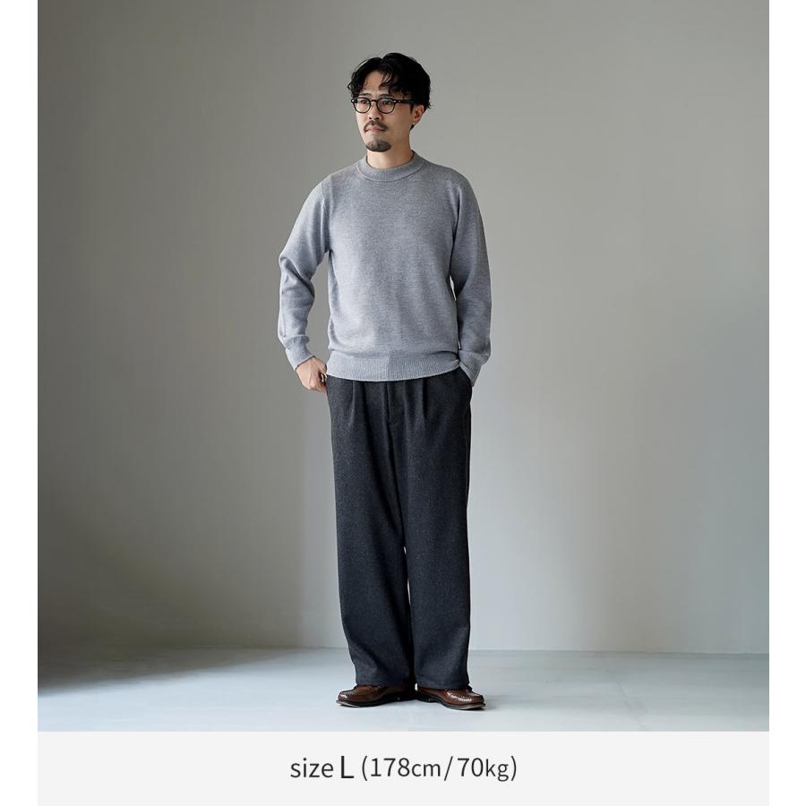 RE MADE IN TOKYO JAPAN（アールイー） ウールカシミア カルゼ ワイドパンツ / メンズ ボトムス ウエストゴム | Re made in tokyo japan | 06