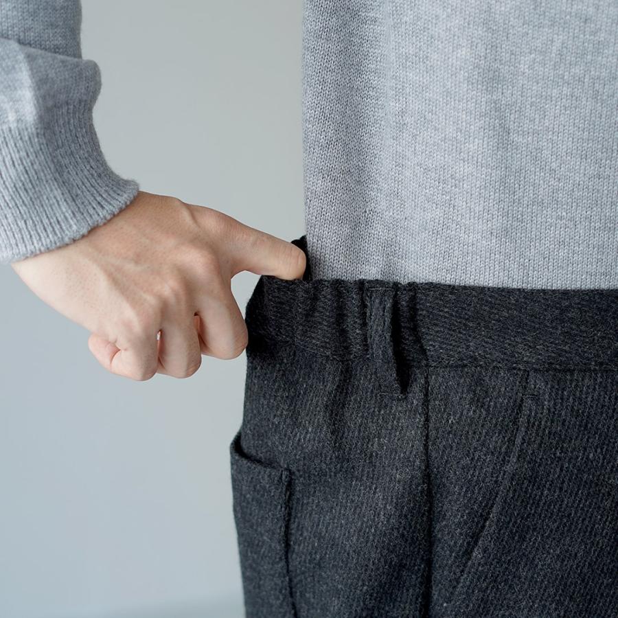 RE MADE IN TOKYO JAPAN（アールイー） ウールカシミア カルゼ ワイドパンツ / メンズ ボトムス ウエストゴム | Re made in tokyo japan | 11