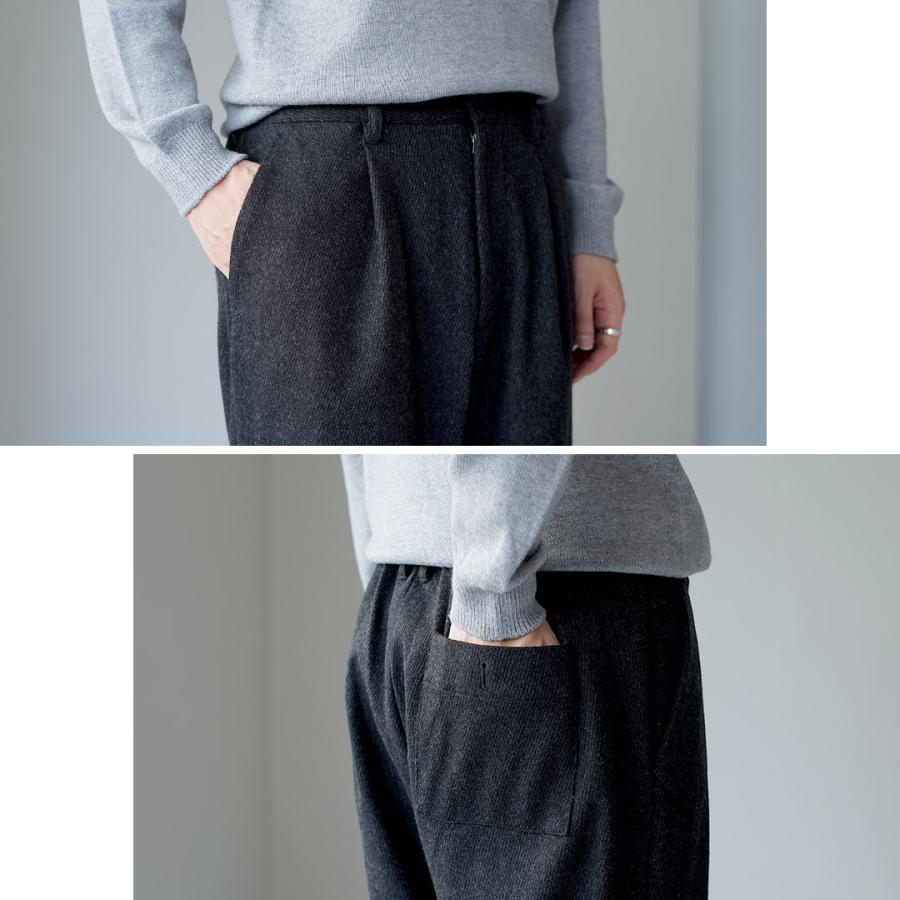 RE MADE IN TOKYO JAPAN（アールイー） ウールカシミア カルゼ ワイドパンツ / メンズ ボトムス ウエストゴム | Re made in tokyo japan | 12