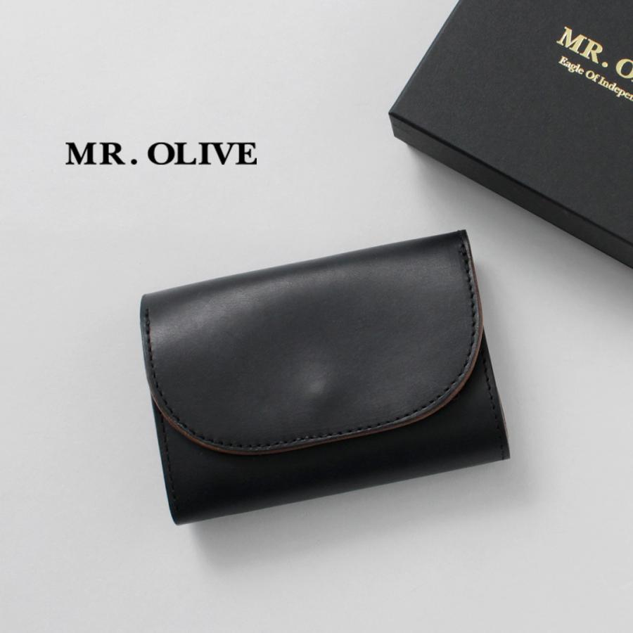 ミスターオリーブ　ホーウィンクロムエクセルレザー　コンパクトウォレット　ブラック MR.OLIVE MR.OLIVE（ミスターオリーブ） コンパクトウォレット