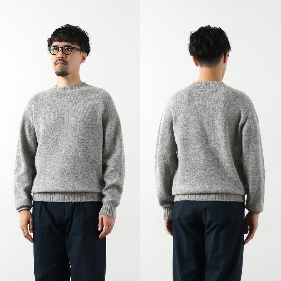 RINASCENTE（リナシェンテ） シェットランドウール シームレス クルーネックニット / メンズ 長袖 ニット 日本製 | Rinascente | 15
