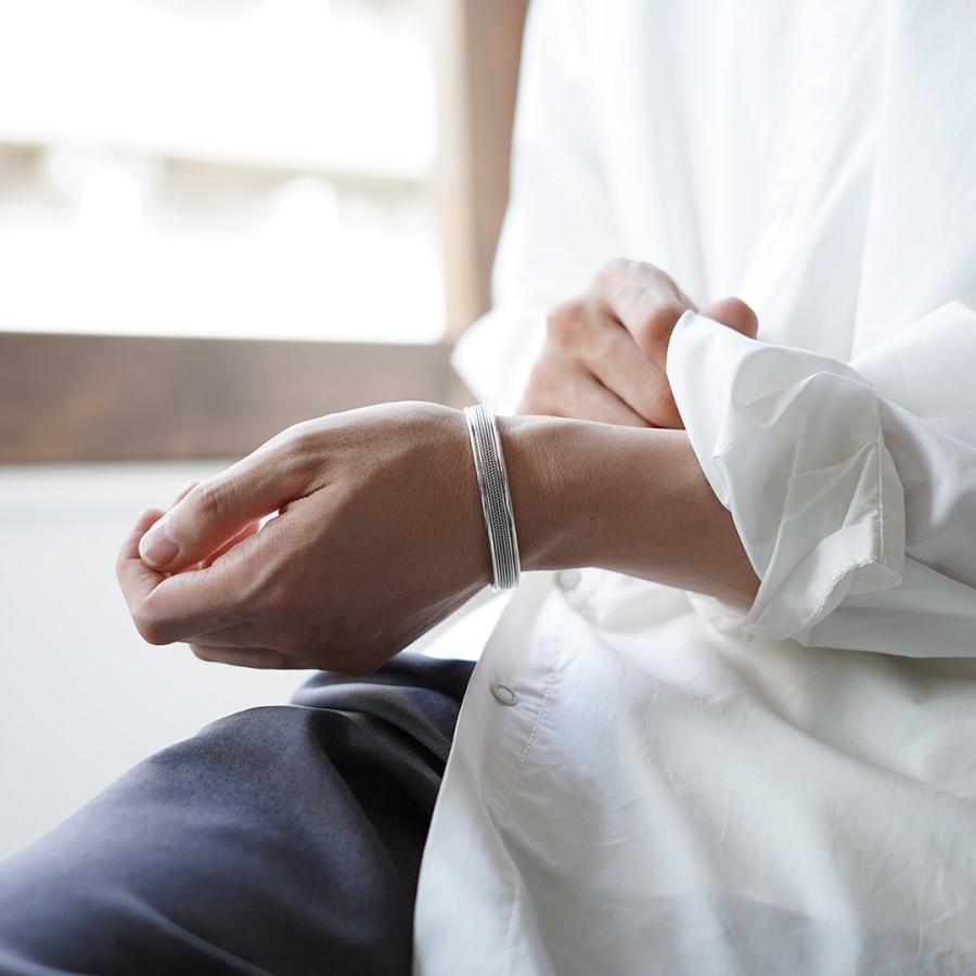 TMW（トラディショナルモダンワークス） スターリングシルバー チェーン バングル / カフブレスレット オープン シルバー925 | ROCOCO | 04