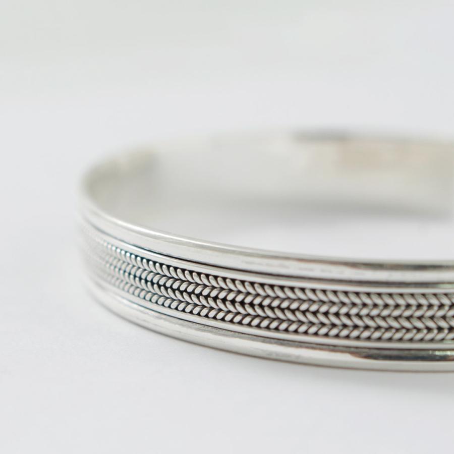 TMW（トラディショナルモダンワークス） スターリングシルバー チェーン バングル / カフブレスレット オープン シルバー925 | ROCOCO | 09