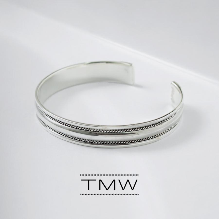 TMW（トラディショナルモダンワークス） スターリングシルバー バングル ワイド / カフブレスレット オープン シルバー925 | ROCOCO