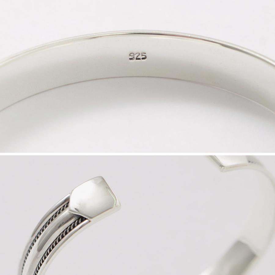 TMW（トラディショナルモダンワークス） スターリングシルバー バングル ワイド / カフブレスレット オープン シルバー925 | ROCOCO | 06