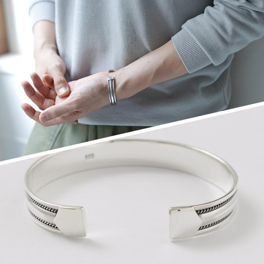 TMW（トラディショナルモダンワークス） スターリングシルバー バングル ワイド / カフブレスレット オープン シルバー925 | ROCOCO | 10