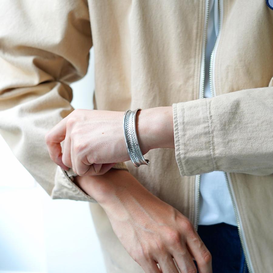 TMW（トラディショナルモダンワークス） スターリングシルバーバングル 編み込み / メンズ シルバー925 ブレスレット | ROCOCO | 09