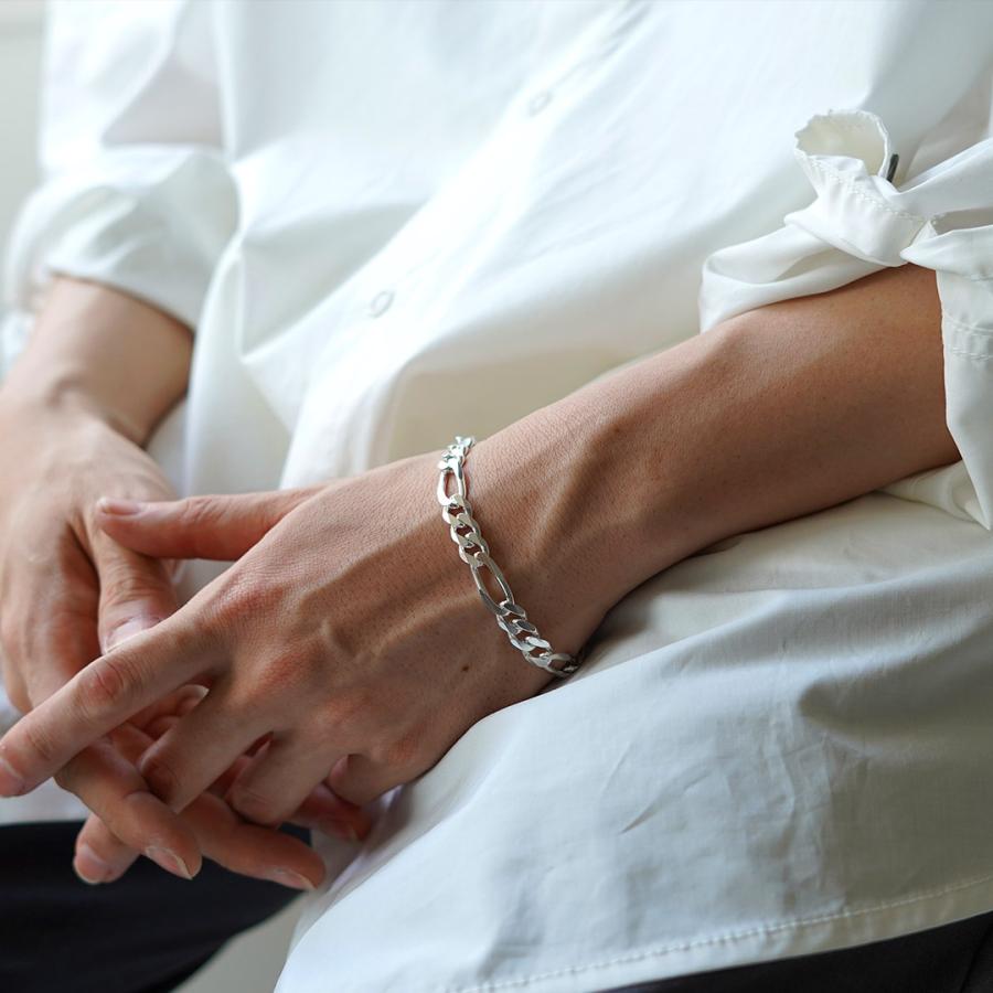 TMW（トラディショナルモダンワークス） スターリングシルバー フィガロチェーンブレスレット / メンズ シルバー925 19cm 21cm | ROCOCO | 03