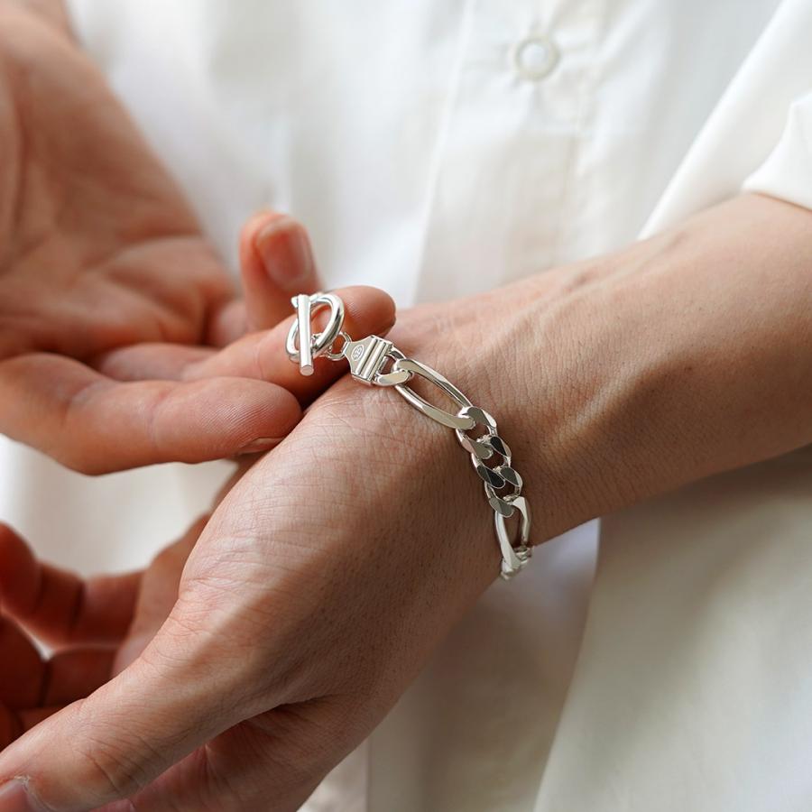 TMW（トラディショナルモダンワークス） スターリングシルバー フィガロチェーンブレスレット / メンズ シルバー925 19cm 21cm | ROCOCO | 06