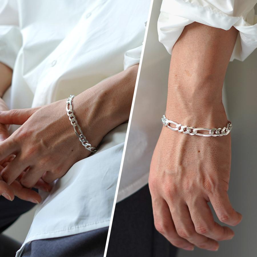 TMW（トラディショナルモダンワークス） スターリングシルバー フィガロチェーンブレスレット / メンズ シルバー925 19cm 21cm | ROCOCO | 10