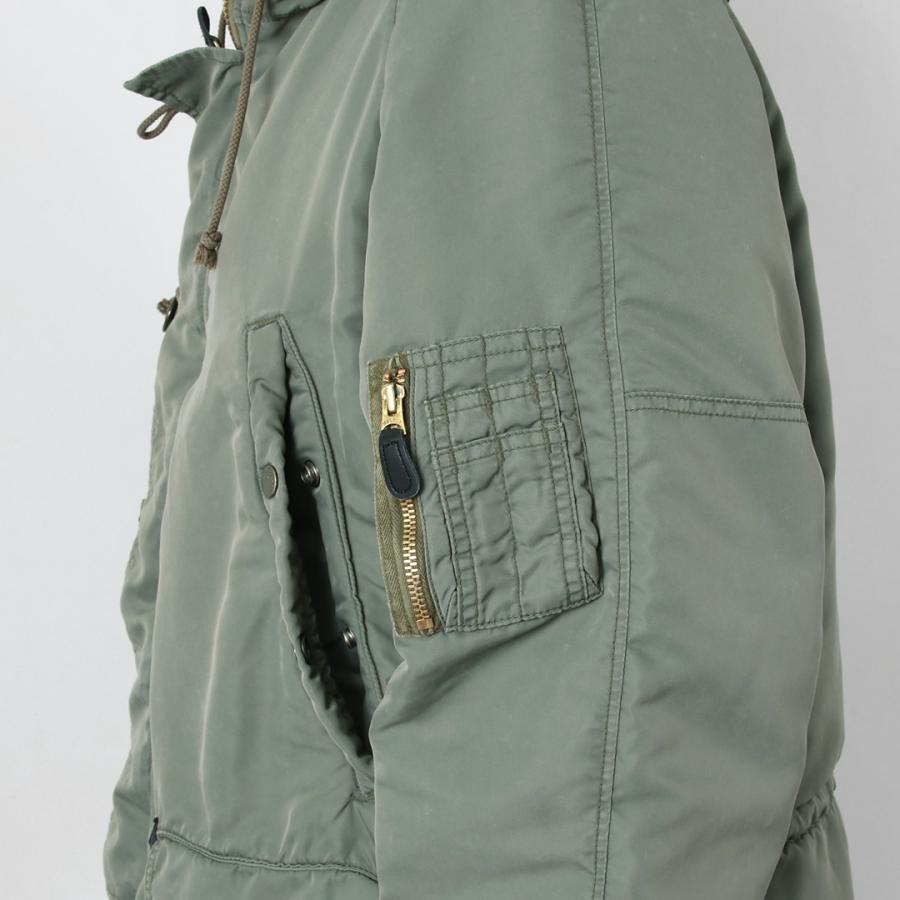 REMI RELIEF（レミレリーフ） 別注 リサイクルナイロンツイル N-3B エコファー / メンズ ジャケット ミリタリー 中綿 日本製の画像