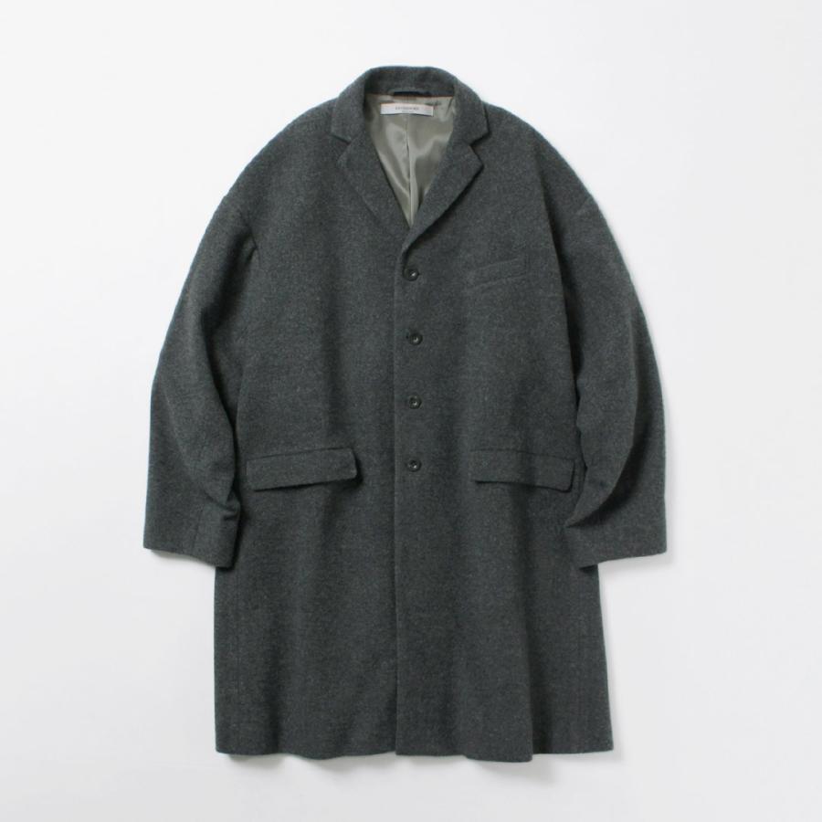 BASISBROEK（バージスブルック） バレン ウール ナイロン フラノ チェスターコート / アウター ロング メンズ 日本製 | BASISBROEK | 04