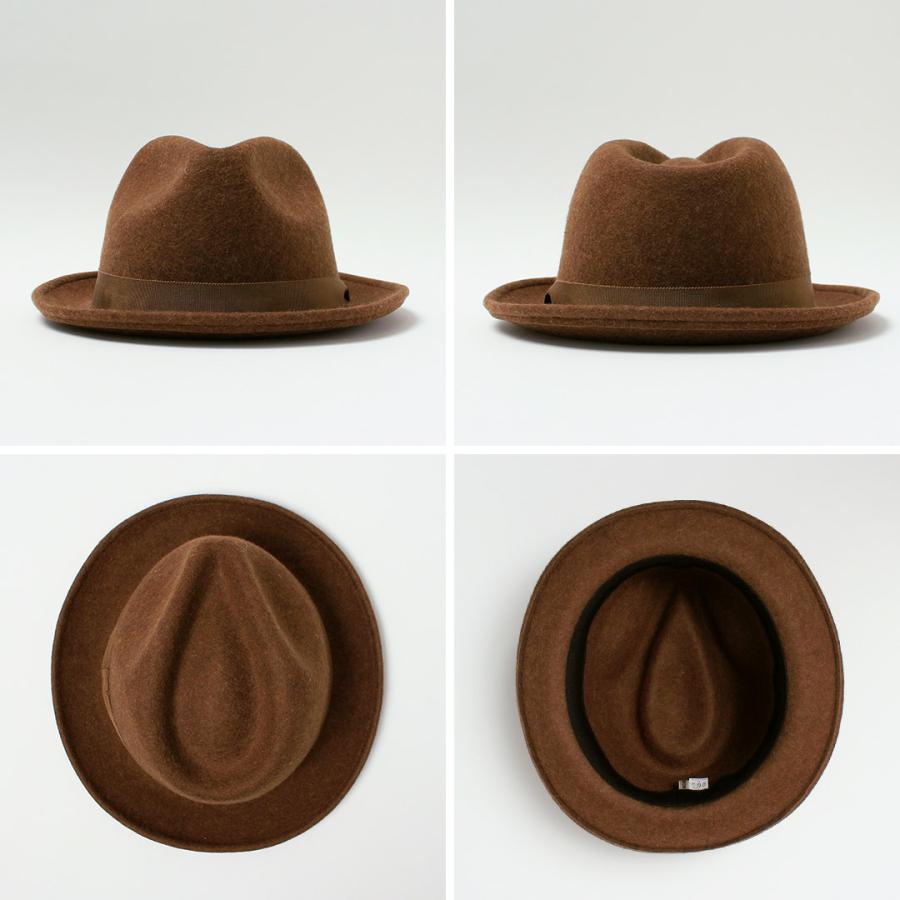 HIGHER（ハイアー） 別注 フェルト ブリム フェドラハット / メンズ 日本製 中折れ フォーマル FELT WIDE BRIM FEDORA HAT | HIGHER（ファッション） | 15
