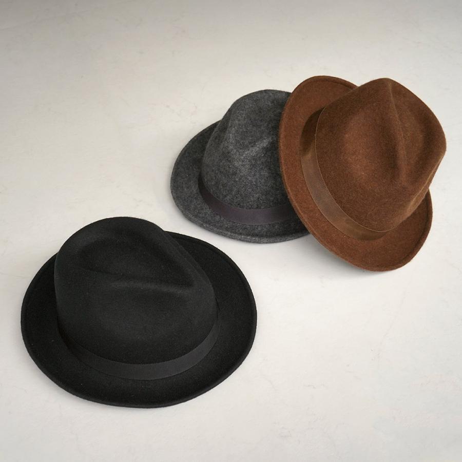 HIGHER（ハイアー） 別注 フェルト ブリム フェドラハット / メンズ 日本製 中折れ フォーマル FELT WIDE BRIM FEDORA HAT | HIGHER（ファッション） | 05