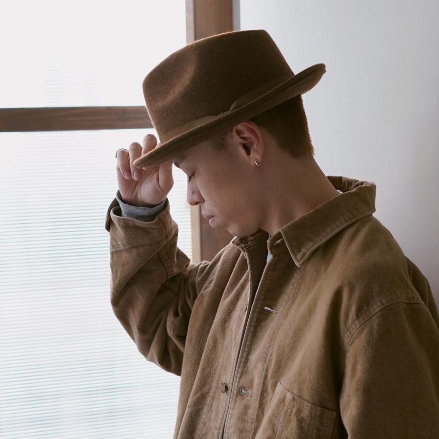 HIGHER（ハイアー） 別注 フェルト ブリム フェドラハット / メンズ 日本製 中折れ フォーマル FELT WIDE BRIM FEDORA HAT | HIGHER（ファッション） | 07