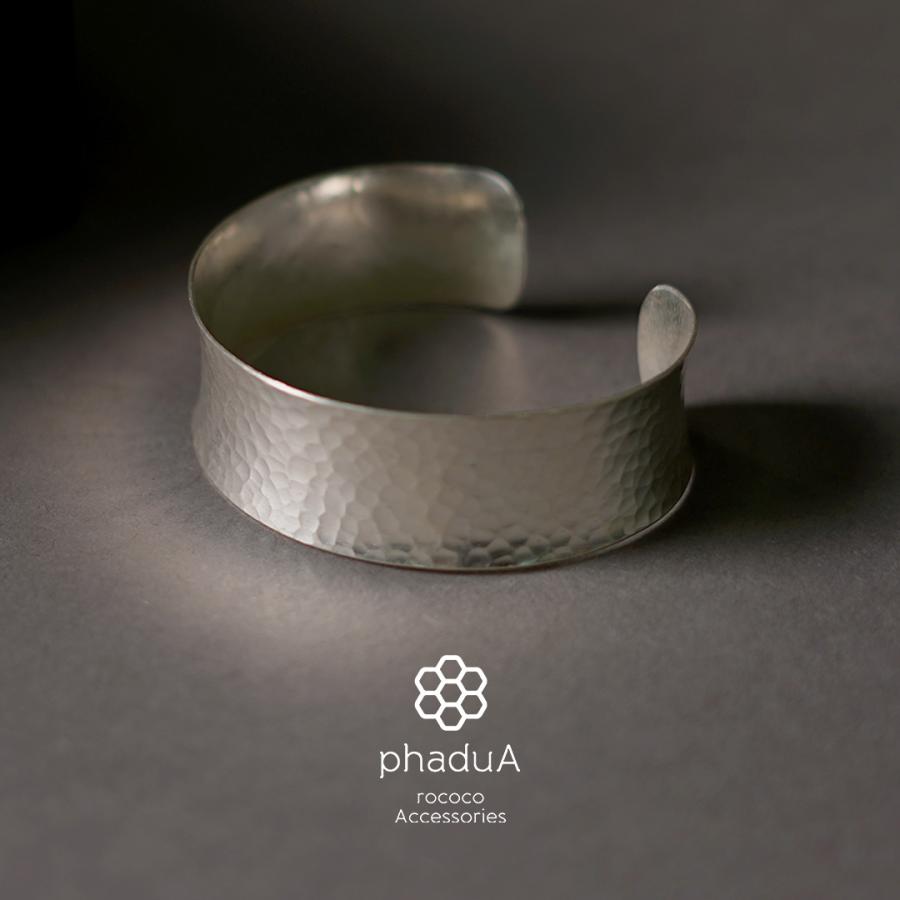 phaduA（パ・ドゥア） カレンシルバーバングル ハンマードアイズ 鎚目（つちめ）ワイド / メンズ レディース ブレスレット | ROCOCO