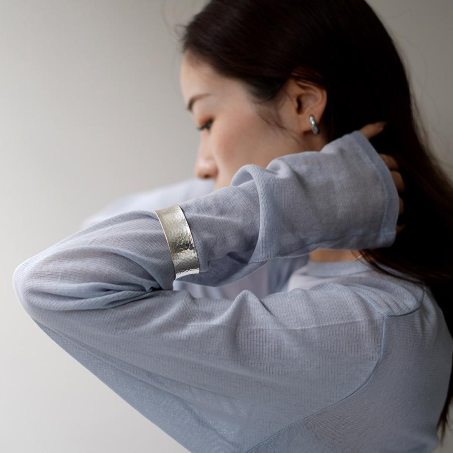 phaduA（パ・ドゥア） カレンシルバーバングル ハンマードアイズ 鎚目（つちめ）ワイド / メンズ レディース ブレスレット | ROCOCO | 04