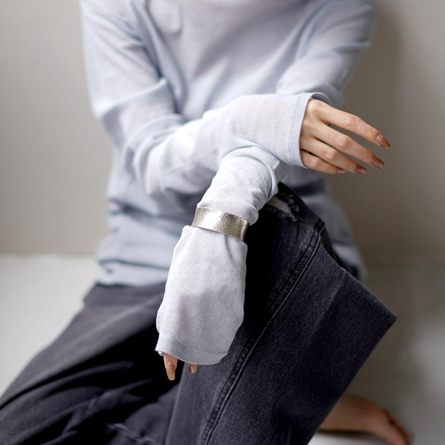 phaduA（パ・ドゥア） カレンシルバーバングル ハンマードアイズ 鎚目（つちめ）ワイド / メンズ レディース ブレスレット | ROCOCO | 09